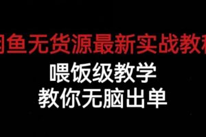 闲鱼无货源最新实战教程，喂饭级教学，教你无脑出单【揭秘】