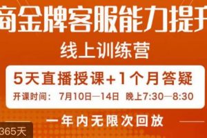 电商金牌客服能力提升班，提升客服能力是你店铺业绩的关键要素