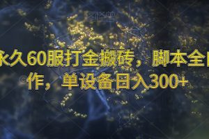 魔兽永久60服打金搬砖，脚本全自动操作，单设备日入300+【揭秘】